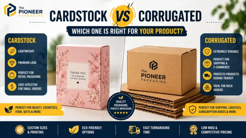 Comparison of cardstock boxes and corrugated shipping boxes for product packaging