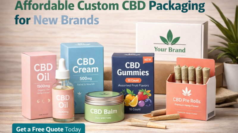 CBD product packaging advertisement for brands