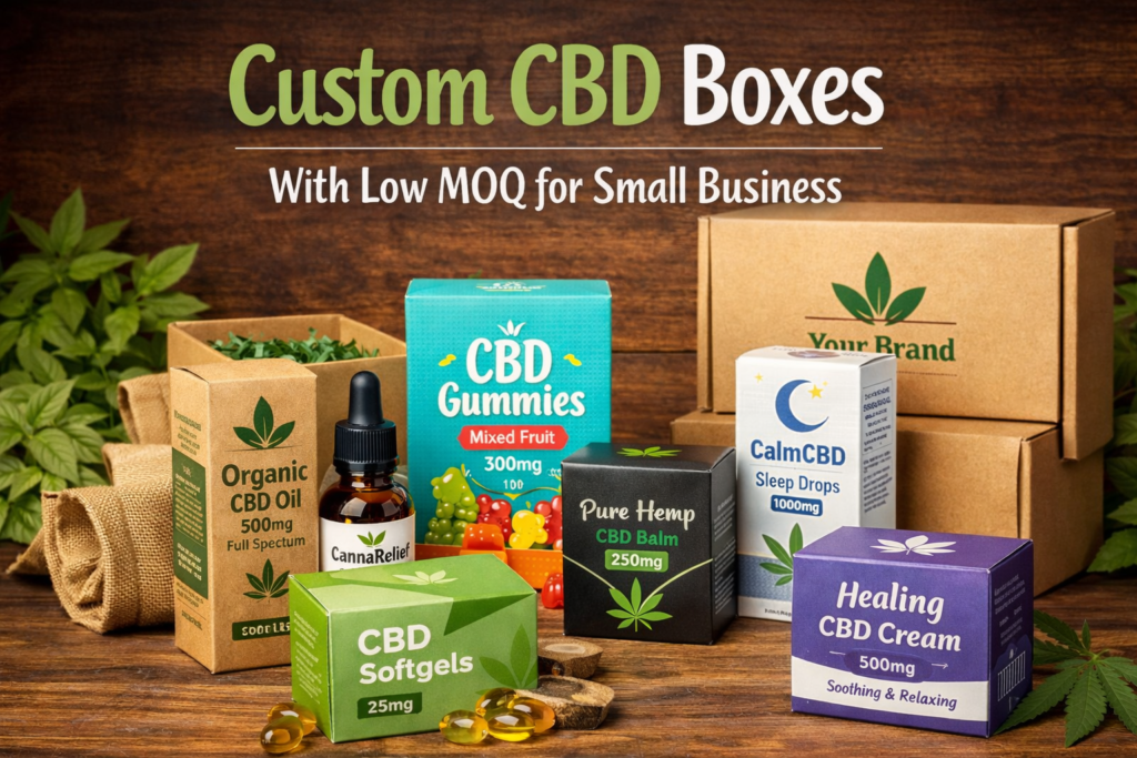 Custom CBD Boxes Low MOQ | Small Business Packaging USA