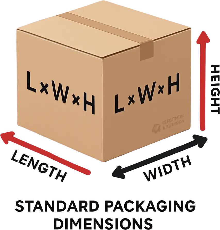 how to measure a box length width height diagram 