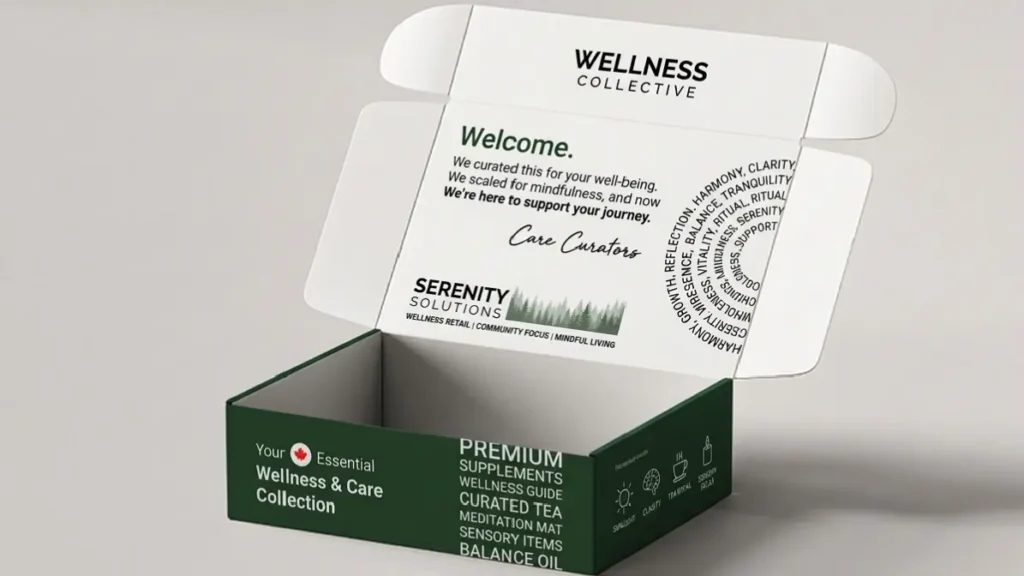 Unboxing experience of a custom CBD box featuring vibrant floral interior printing and a 'Thank You' message on the flap
