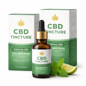 Custom cbd tincture boxes with logo and gloss finish