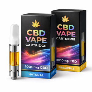custom printed cbd vape cartridge boxes in a sleek tuck-top style