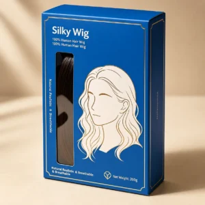 custom wig packaging boxes with transparent window