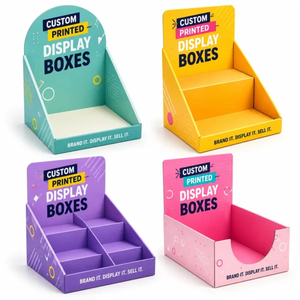 Custom Printed Display Boxes at Wholesale prices, No Minimum