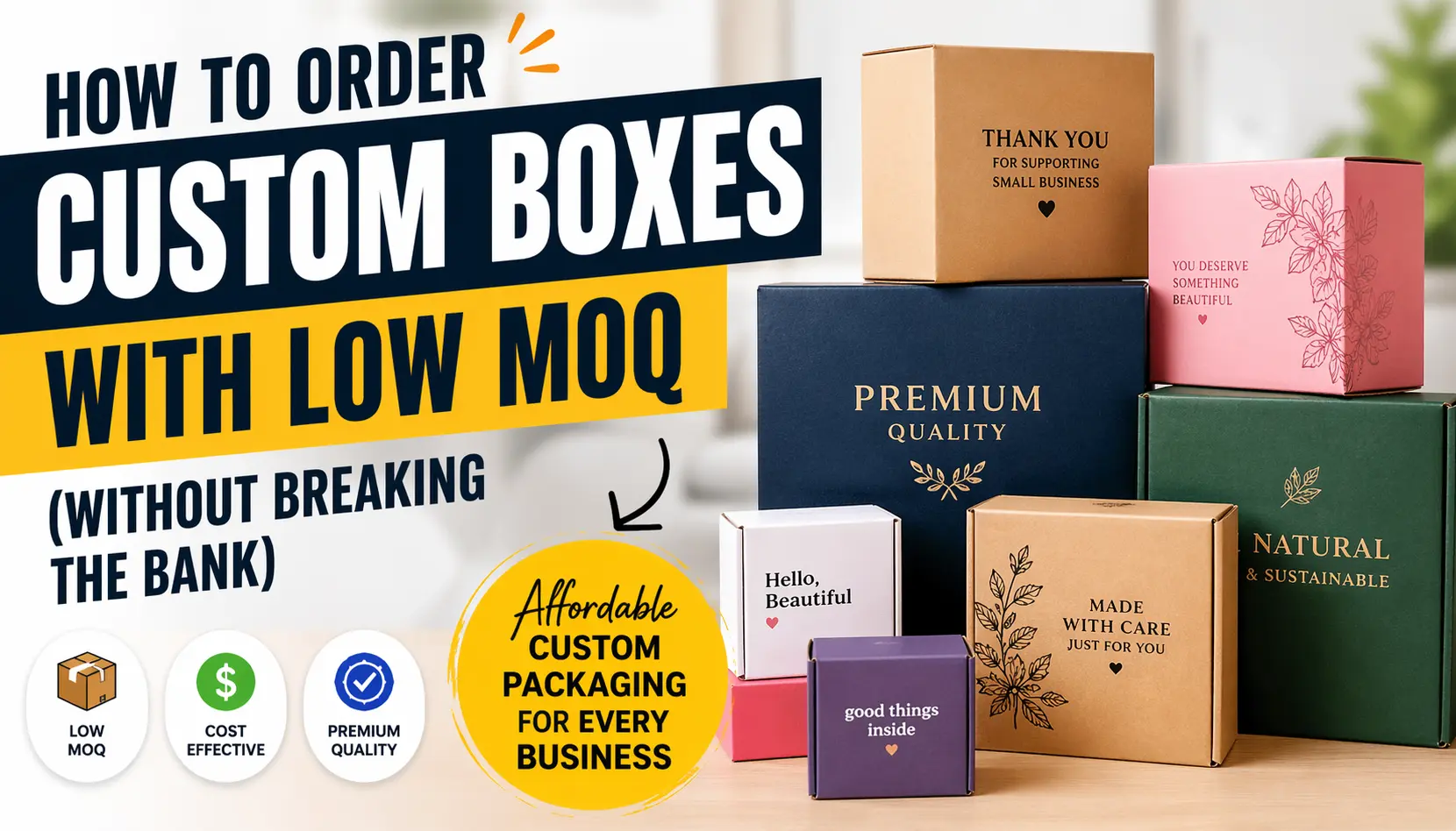 how to order custom boxes with low moq