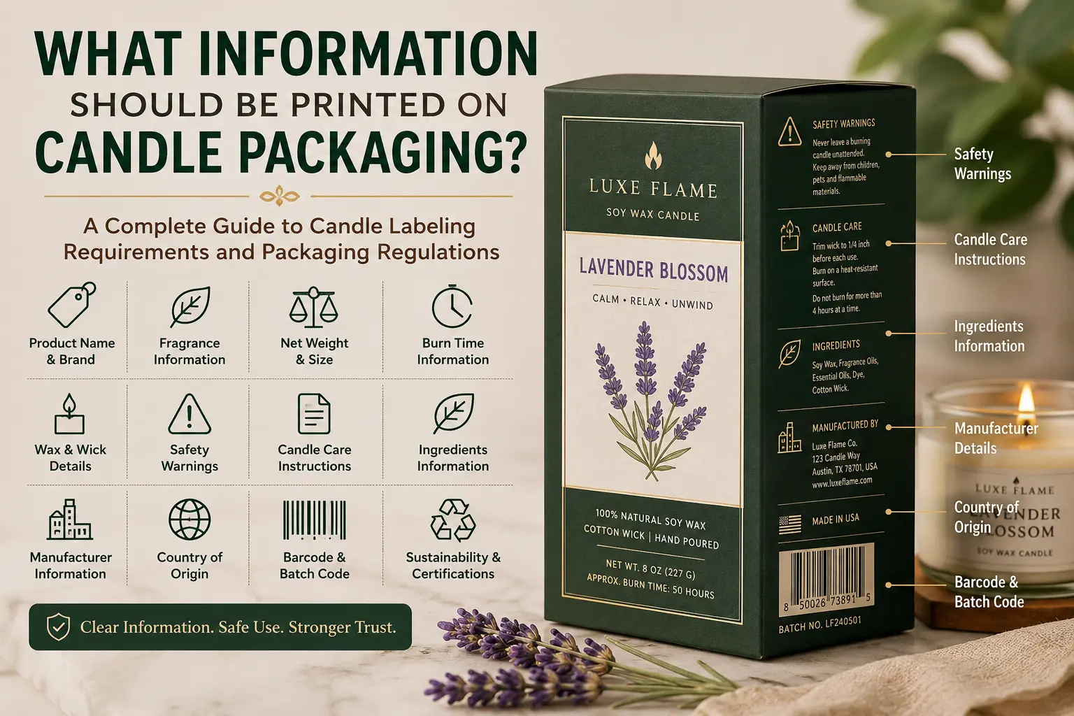 Candle packaging design and labeling guide
