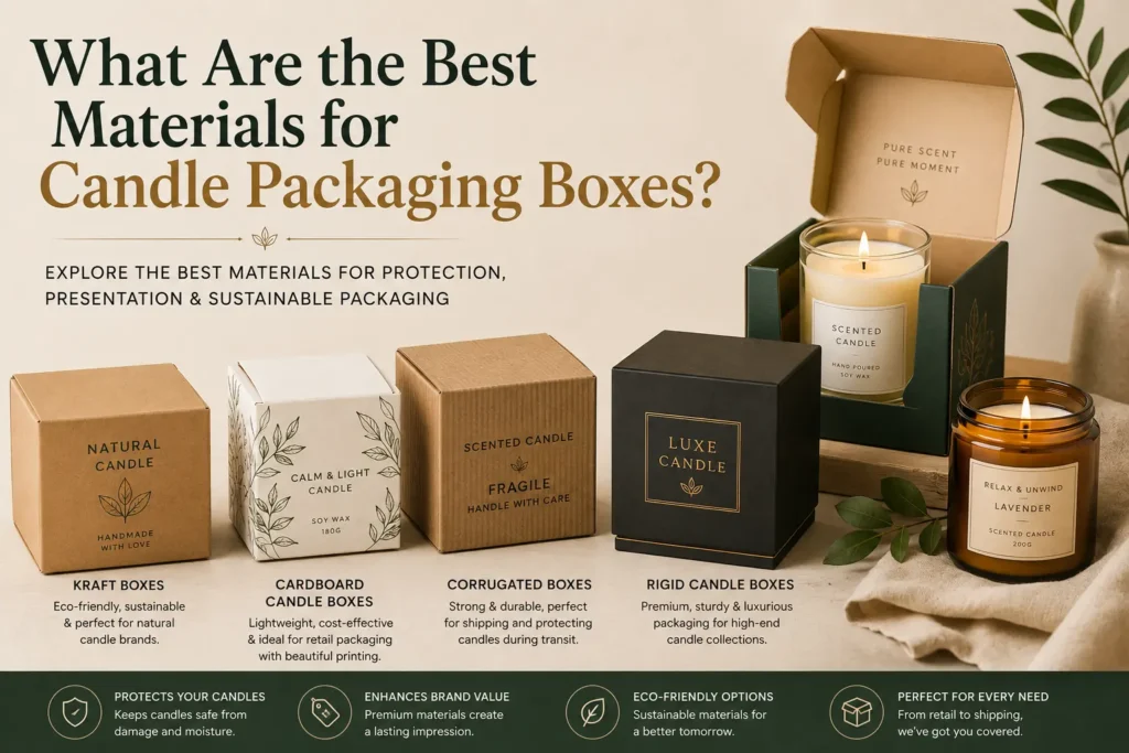 Candle packaging materials