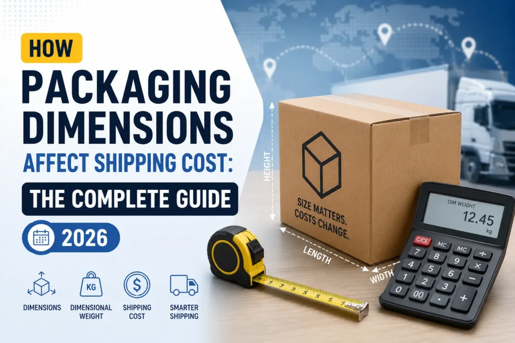 Packaging dimensions affect shipping costs