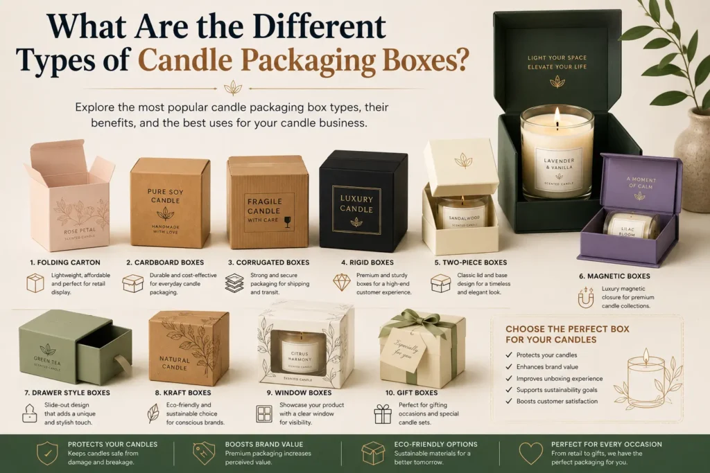 Types of Candle Packaging Boxes