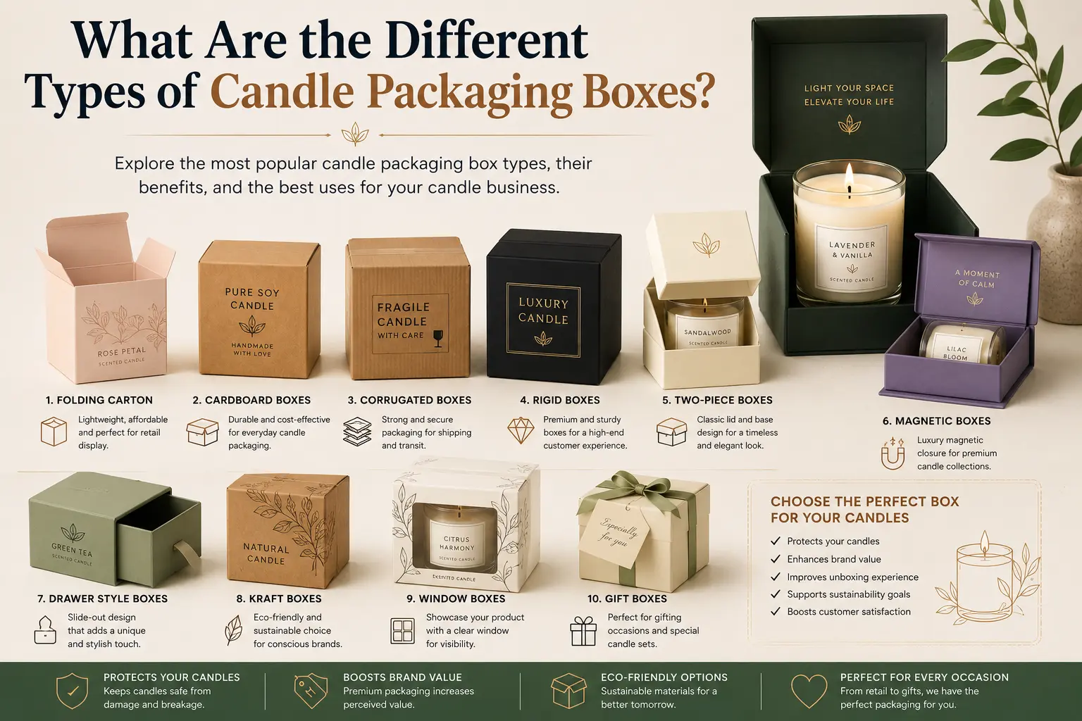 Types of Candle Packaging Boxes