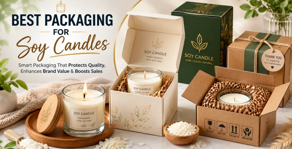Discover the best packaging for soy candles, from protective box styles to premium branding strategies. Learn how packaging affects product quality, customer perception, and candle sales.