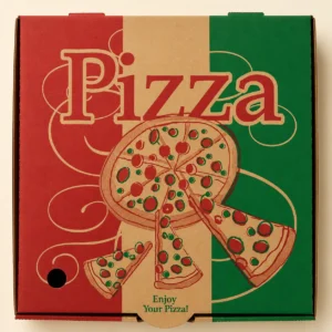 Brown pizza boxes printing