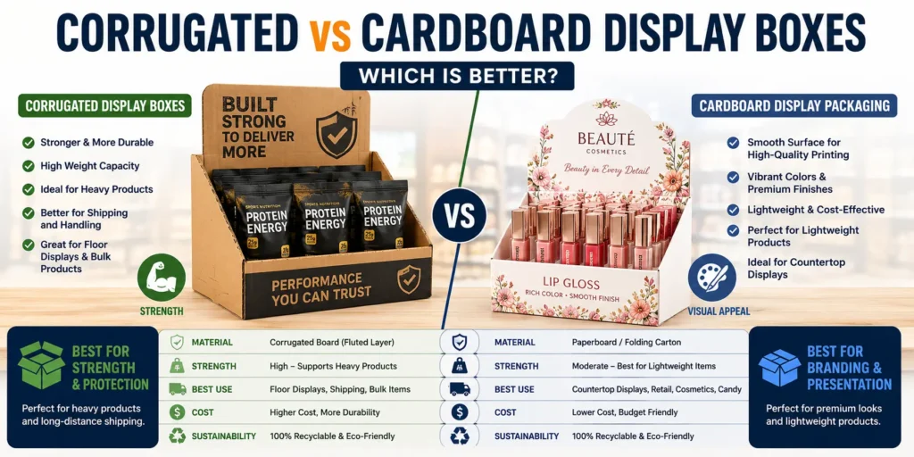 Corrugated vs Cardboard Display Boxes: Which Is Better?