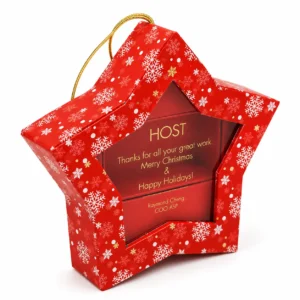 Custom Christmas star shaped boxes