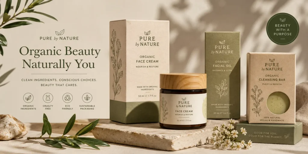 custom packaging for organic beauty brands