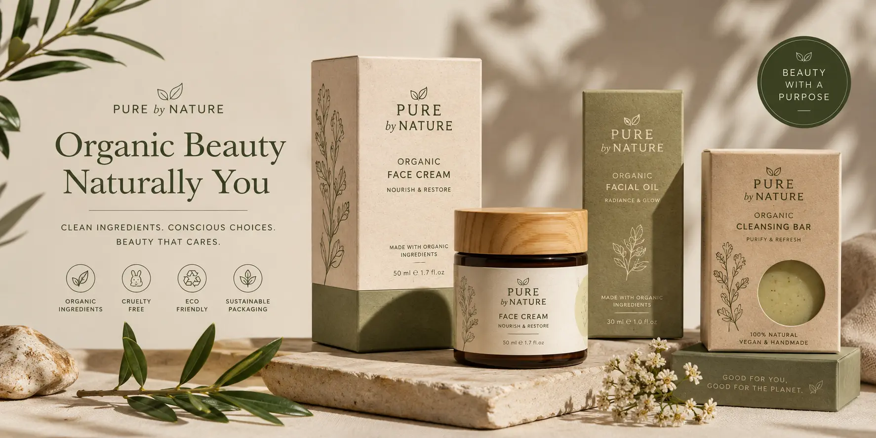 custom packaging for organic beauty brands