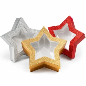 Custom printed star shaped boxes