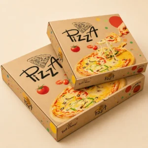 Pizza boxes brown
