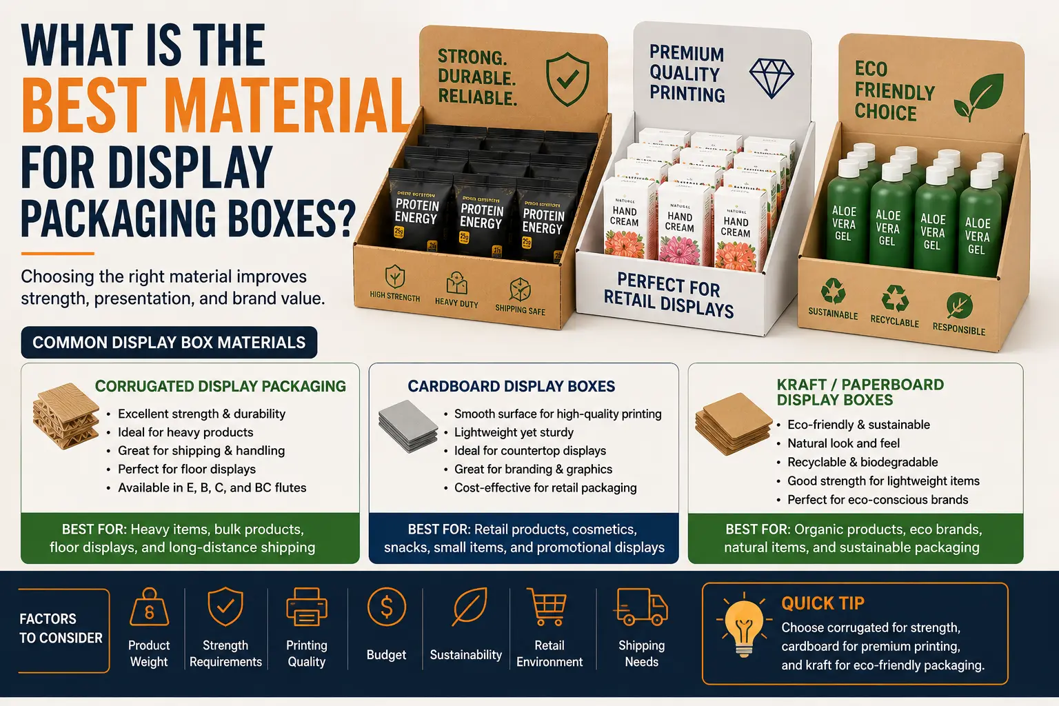 What Is the Best Material for Display Packaging Boxes