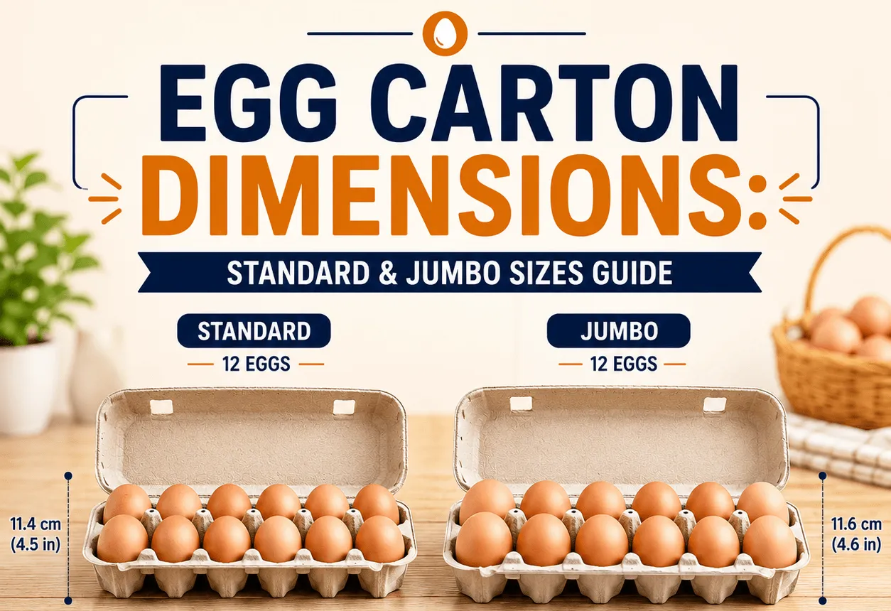 Egg Carton Dimensions Standard & Jumbo Sizes Guide