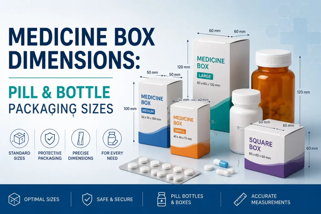 Medicine box dimensions and packaging