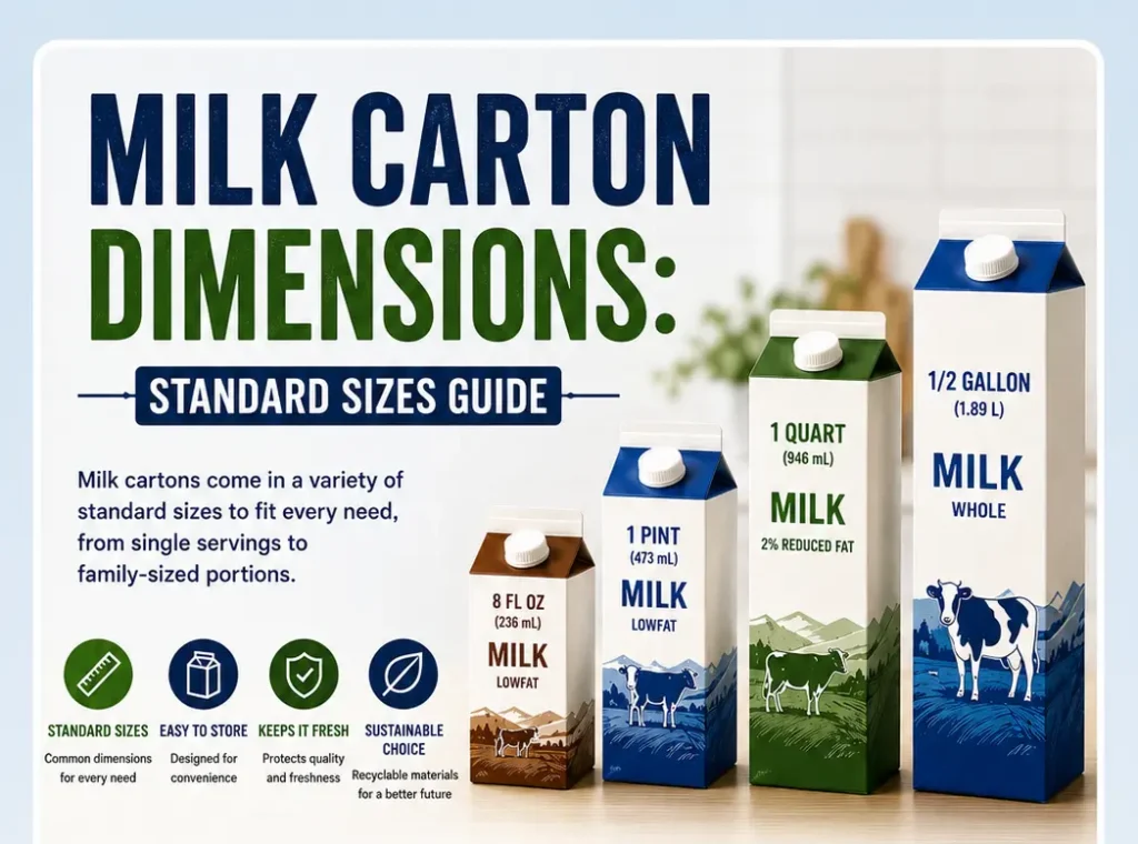 Milk carton size guide