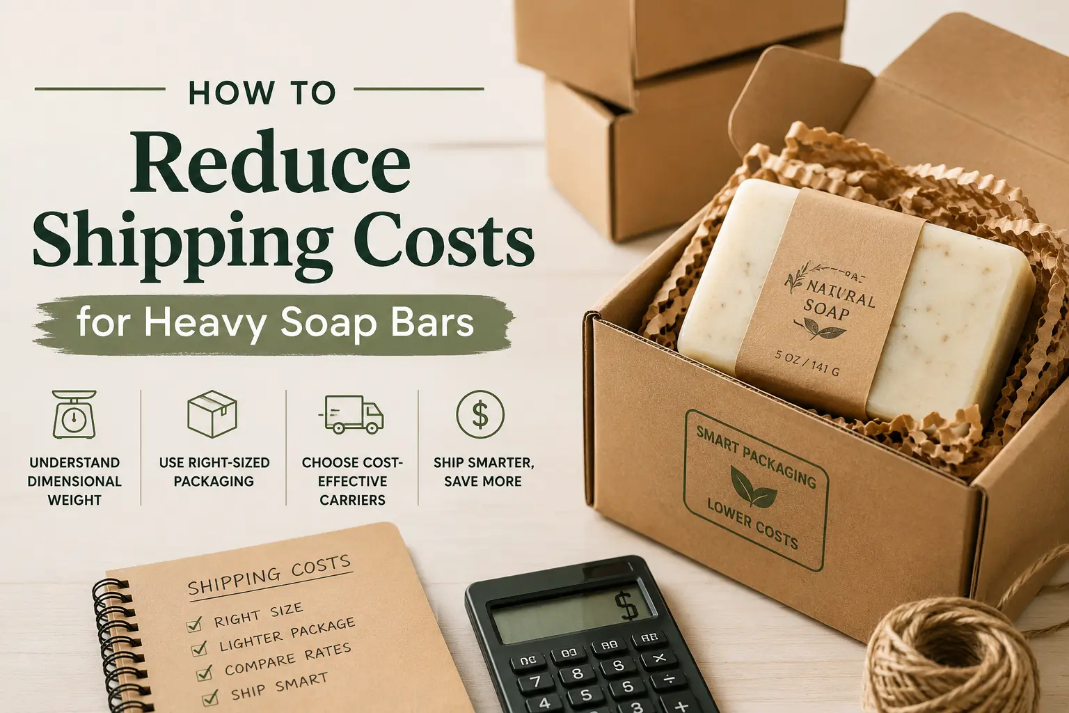 Reducing shipping costs for soap bars
