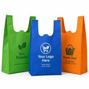 Custom non woven w cut bags