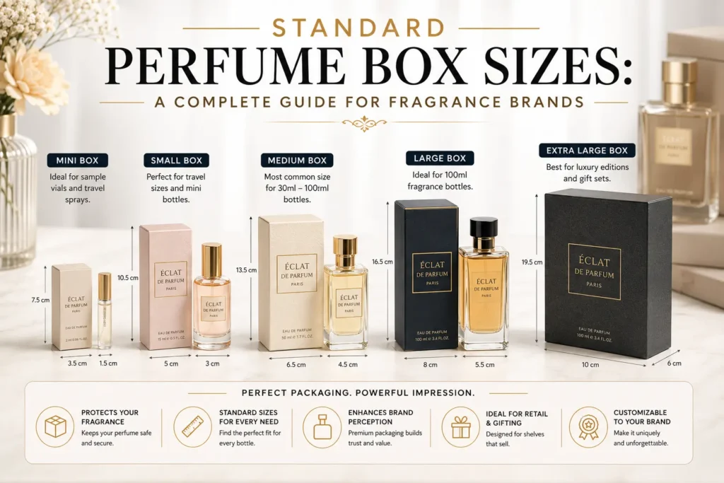 Standard perfume box sizes guide