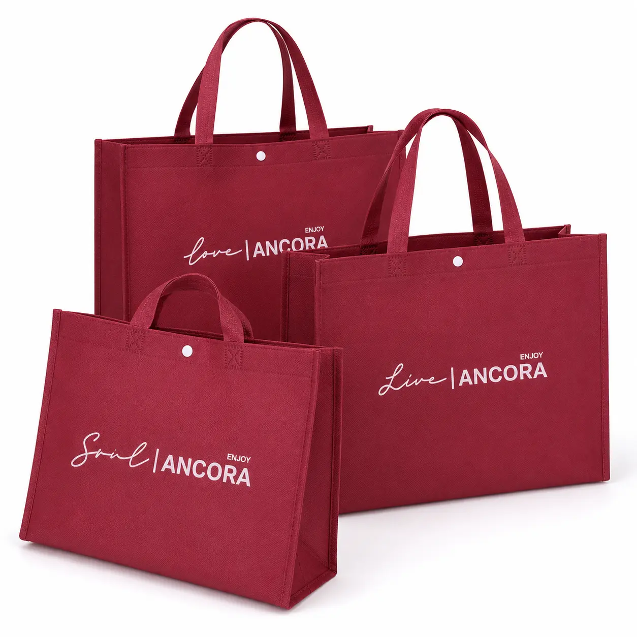 Custom non woven handle bags
